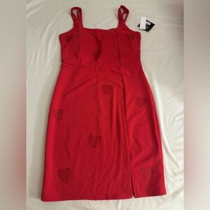 Red heart dress